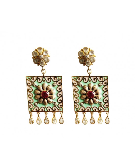 Designer Gold plated genuine silver earrings