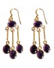 Amethyst Earrings in gold plated silver