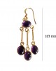 Amethyst Earrings in gold plated silver