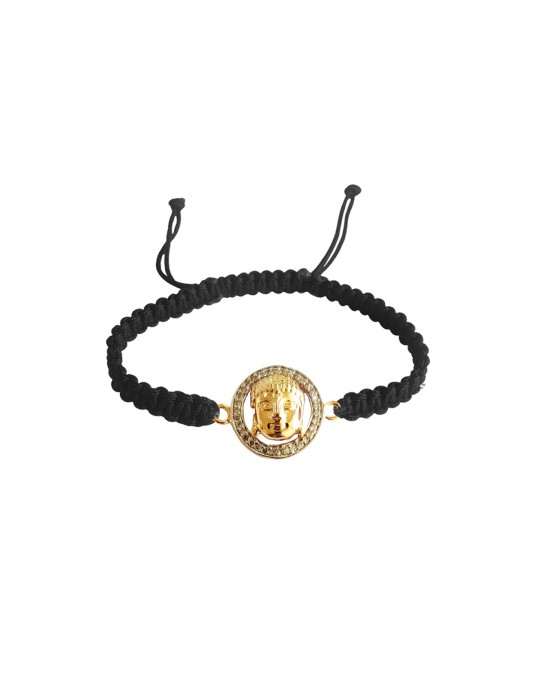 Buddha Charm Bracelet with Diamonds in gold