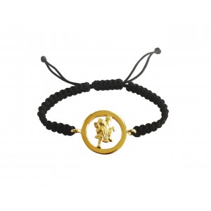 Auspicious Hanuman Bracelet in Gold with single diamond