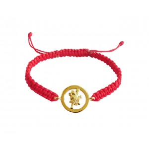 Auspicious Hanuman Bracelet in Gold with single diamond