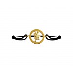 Auspicious Hanuman Bracelet in Gold with single diamond