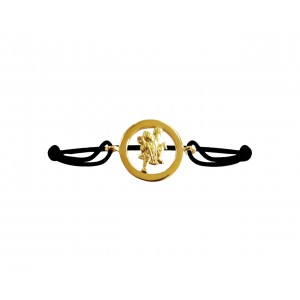 Auspicious Hanuman Bracelet in Gold with single diamond