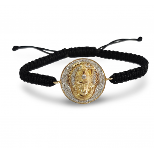 Stunning Hanuman Bracelet in Gold with Diamonds