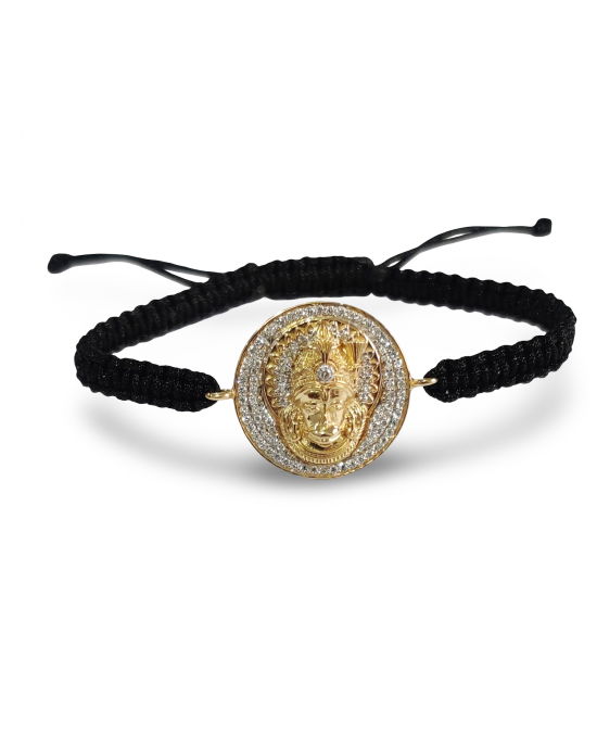Stunning Hanuman Bracelet in Gold with Diamonds