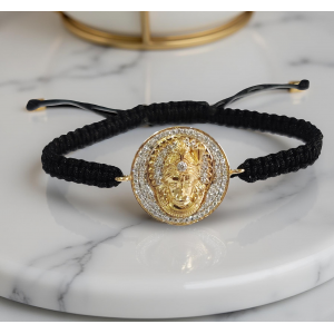 Stunning Hanuman Bracelet in Gold with Diamonds