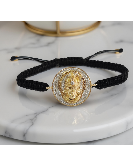 Stunning Hanuman Bracelet in Gold with Diamonds
