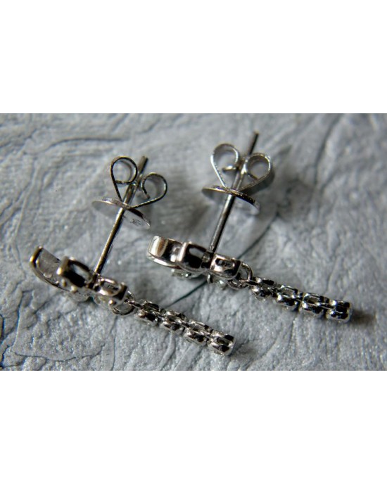 Butterfly Diamond Earring in White Gold