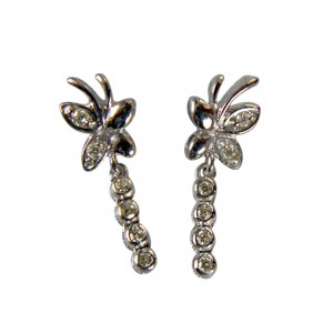 Butterfly Diamond Earring in White Gold