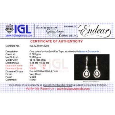 Pear Shape Diamond Danglers 
