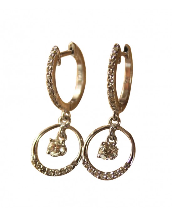 Diamond Hoops with Circle