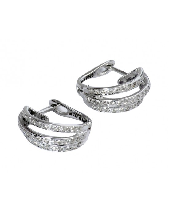 Hoop Earrings with Diamonds