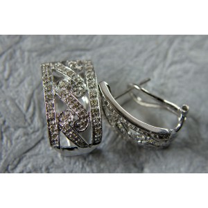 Diamond Half Balis Earring