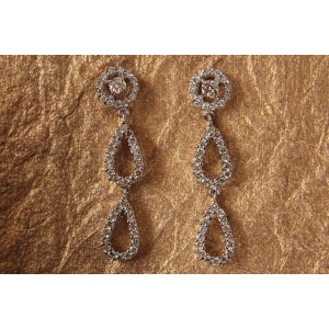 Diamond Double Drop Danglers Earring