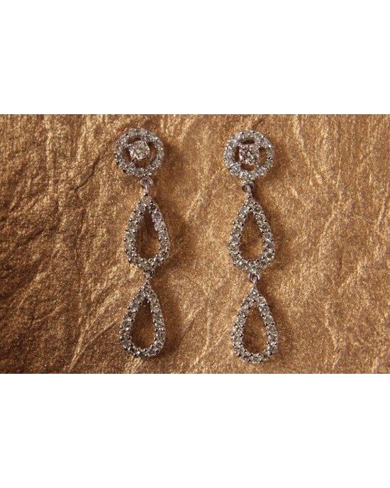 Diamond Double Drop Danglers Earring