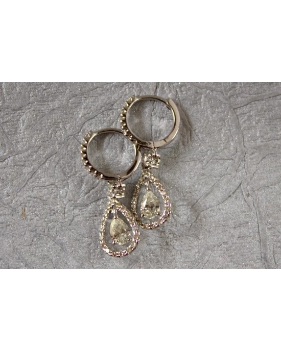 Pear Shape Diamond Danglers 