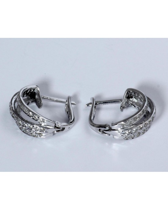 Hoop Earrings with Diamonds