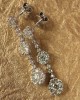 Diamond Earrings with Hanging Clusters