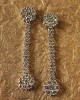 Diamond Double Cluster Hanging Earring