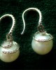 Pearl Drops on Diamond Hoops