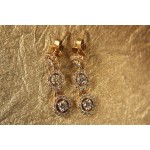 Diamond Triple Cluster Earrings