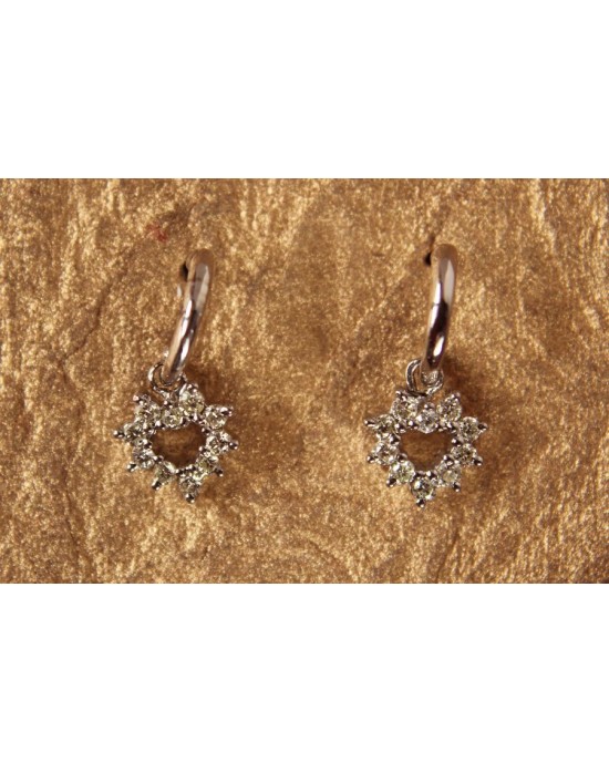 Diamond Heart Earrings