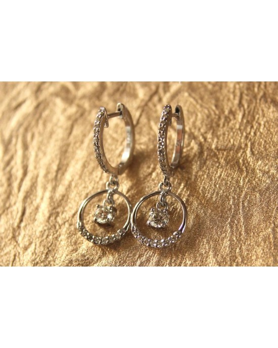 Diamond Hoops with Circle