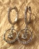 Diamond Hoops with Circle