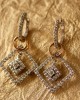 Diamond Earrings on Hoops