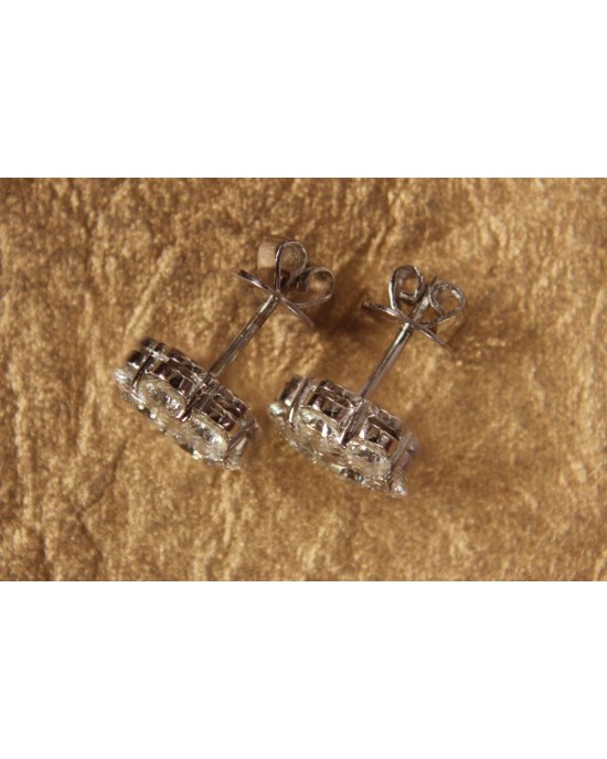 Diamond Conventional Cluster Earring