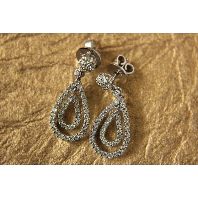 Pear Shape Diamond Earrings