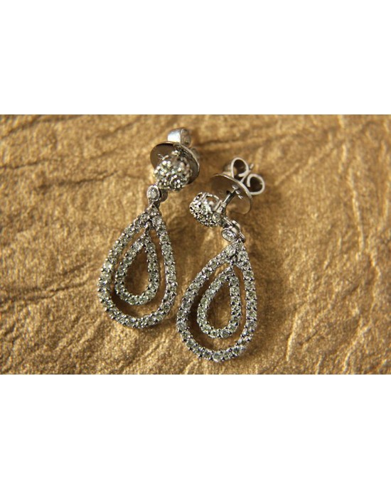 Pear Shape Diamond Earrings