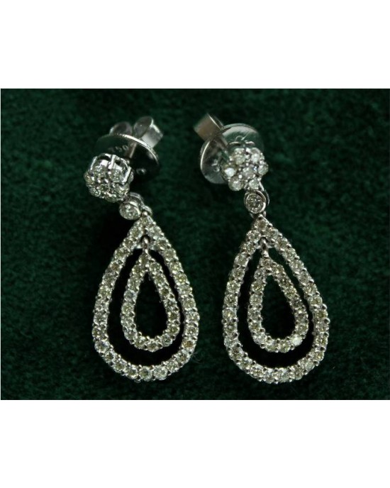 Pear Shape Diamond Earrings