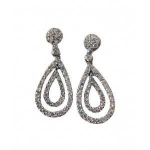 Pear Shape Diamond Earrings