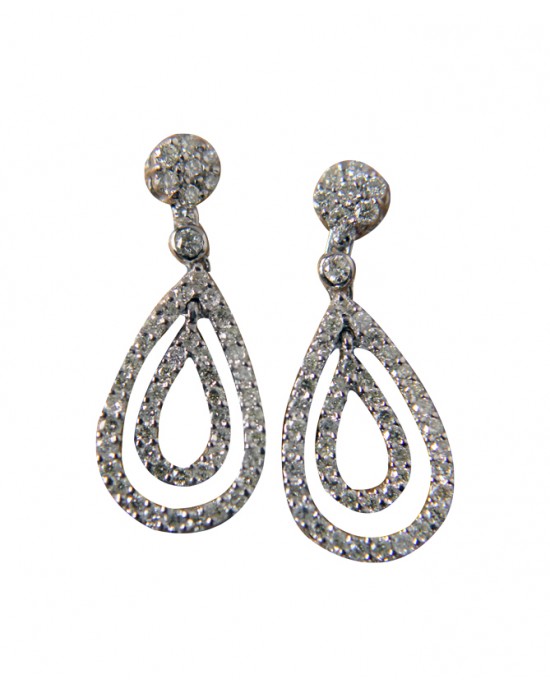 Pear Shape Diamond Earrings