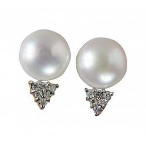 Pearl & Diamond Earring Studs