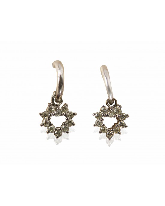 Diamond Heart Earrings