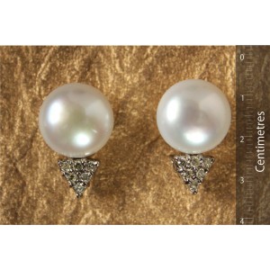 Pearl & Diamond Earring Studs