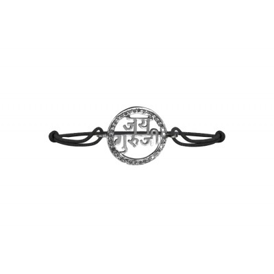Jai Guru JI Diamond Bracelet in Silver