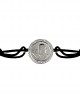 Auspicious Guruji Swaroop Bracelet in Silver with Diamonds