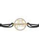 Jai Guru Ji bracelet with 21mm diameter charm set with diamonds in 14k Gold