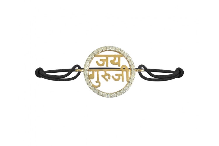 Jai Guru Ji vibrant Gold & diamond Bracelet