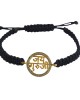 Jai Guru Ji Blessing Bracelet in Gold with Diamond Border