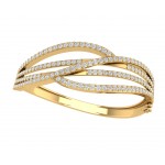 Gena Diamond Half Bangle in 18k gold