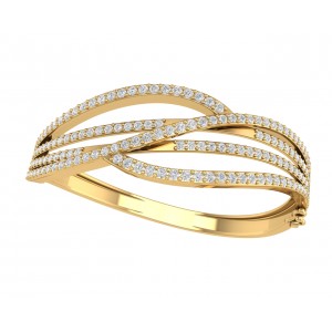 Gena Diamond Half Bangle in 18k gold