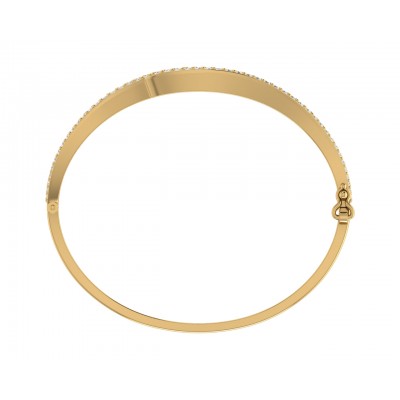 Gena Diamond Half Bangle in 18k gold