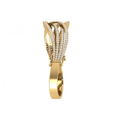 Gena Diamond Half Bangle in 18k gold