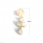 Rainbow Moonstone Earrings in 18k gold plated silver
