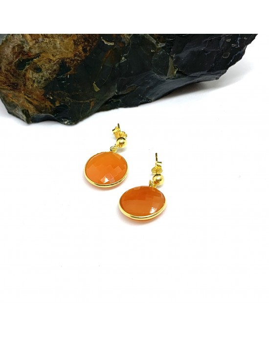 Delicate Cornelian earrings in silver